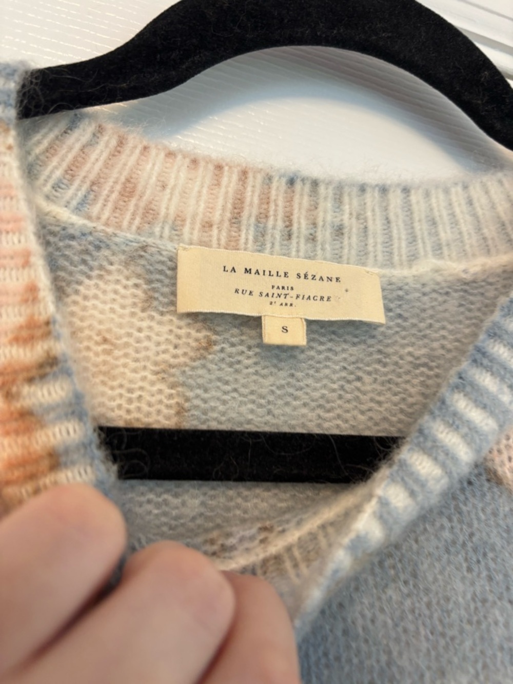Sézane Hélène Jumper Size Small Wool Blend Knit Sweater Relaxed Fit French Chic - Picture 11 of 12